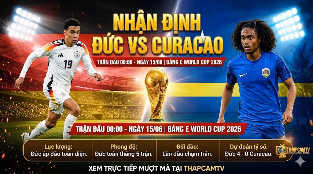 Nhận Định Đức vs Curacao (0h00, 15/06) | Thử Thách Khối Low-Block Vùng Caribbean