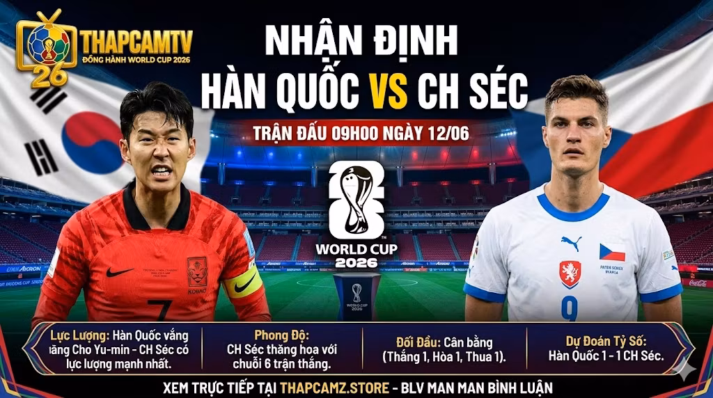 Nhận Định Hàn Quốc vs CH Séc (09h00, 12/06) | Giải Mã Sa Bàn Bảng A